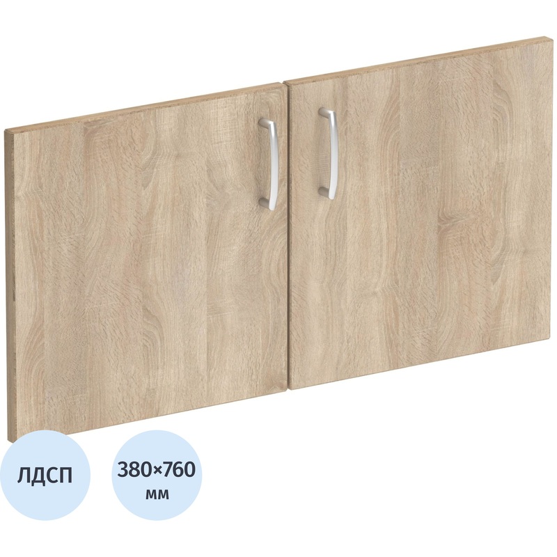 Изображение товара Двери низкие Комус Мебель (Easy to lead) Easy One ЛДСП (дуб сонома, 760х380 мм, 2 штуки)