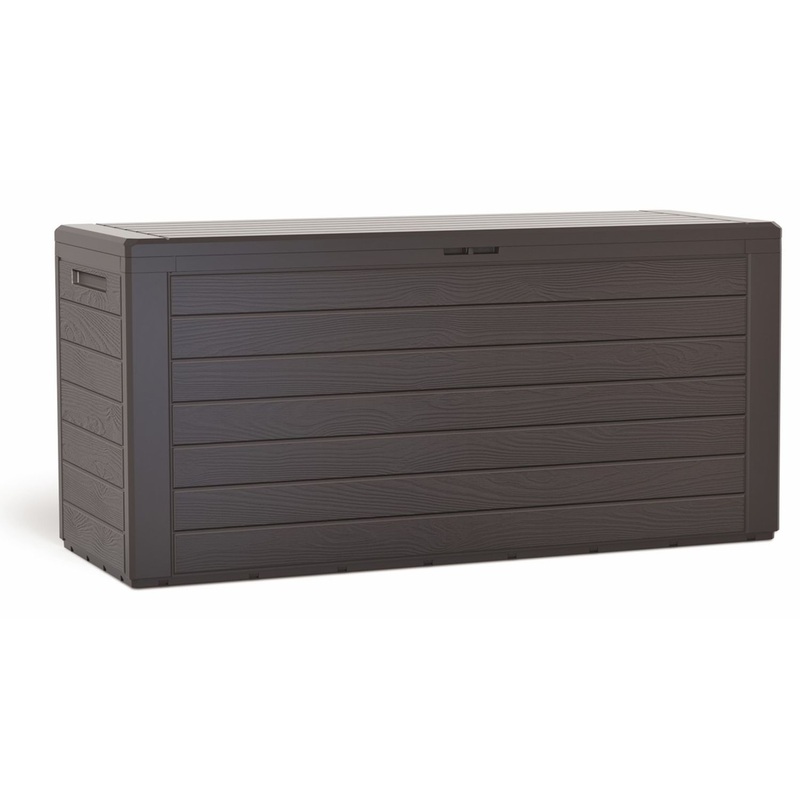 Изображение товара Ящик Woodebox 280 л - пластик, венге, садовый и многофункциональный
