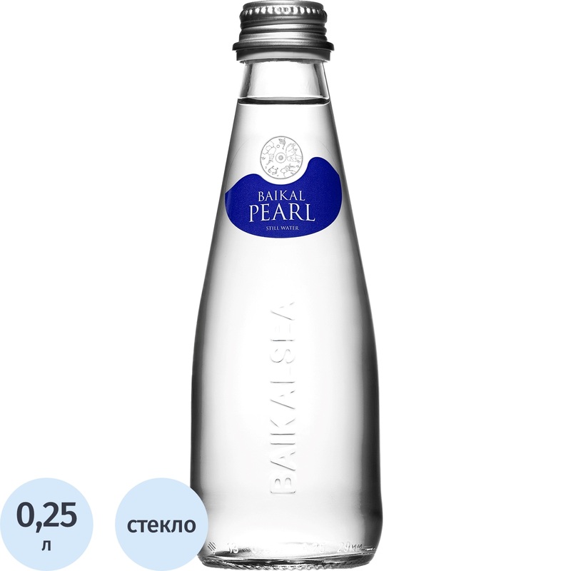 Изображение товара Вода питьевая Baikal Pearl негазированная 0.25 л стеклянная бутылка