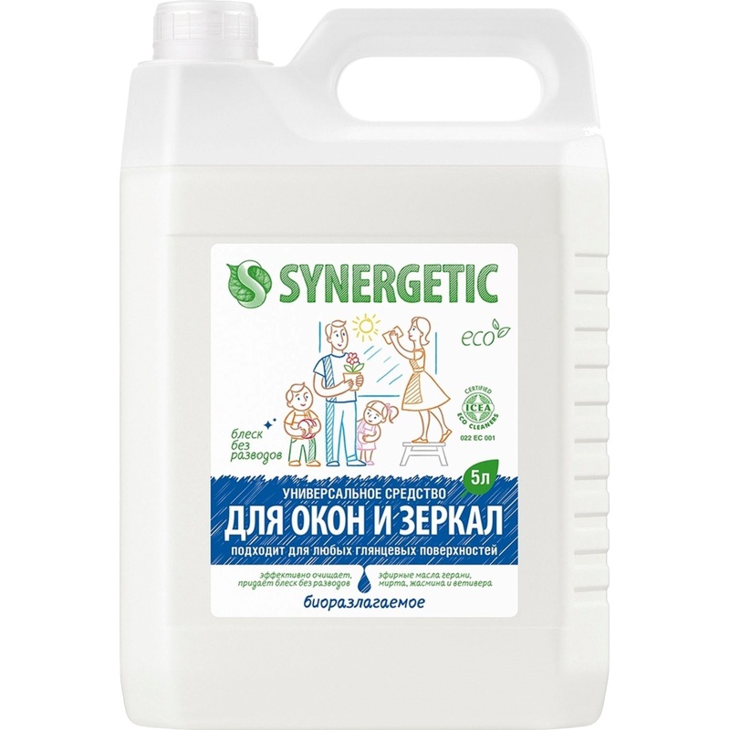 Изображение товара Средство для стекол и зеркал Synergetic 5 л - эффективное очищение