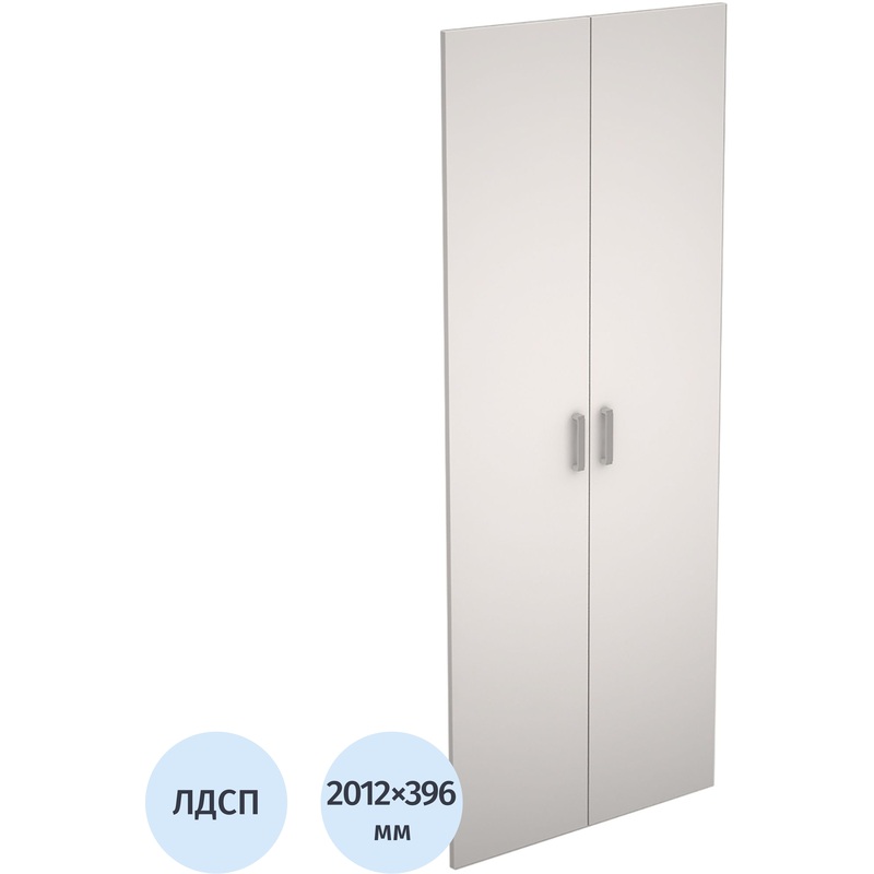 Изображение товара Двери высокие Avance 6ФК.001 ЛДСП белые 396х2012 мм (2 шт в упаковке)