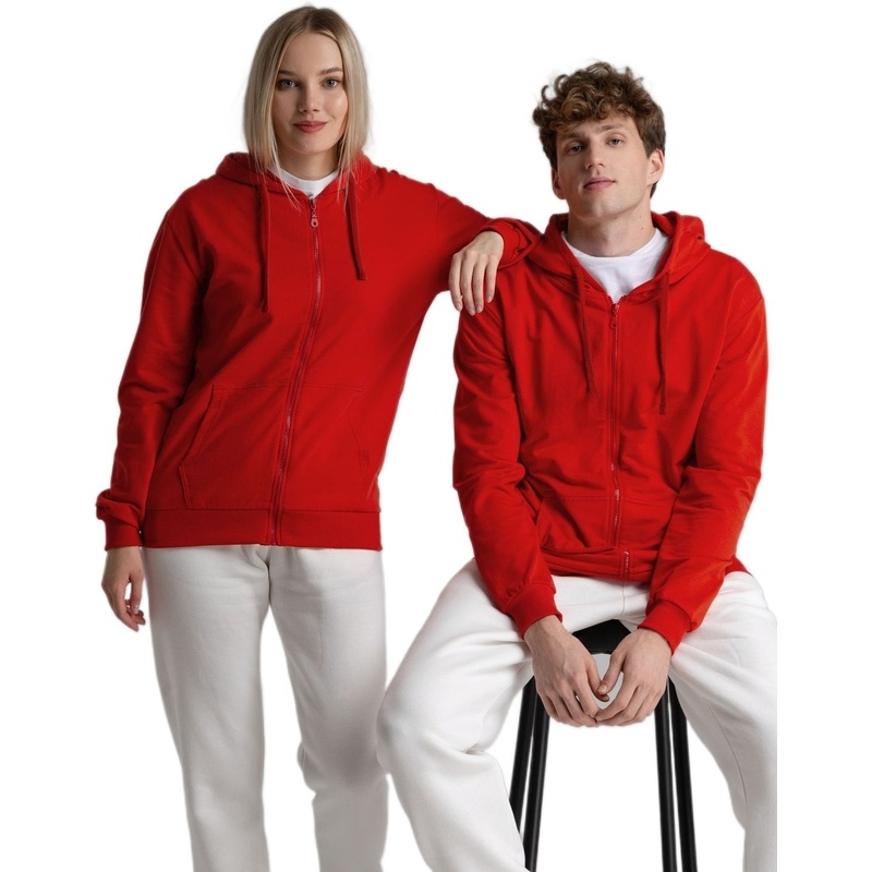 Изображение товара Толстовка Siverga 2.0 красного цвета размер XL с капюшоном и молнией