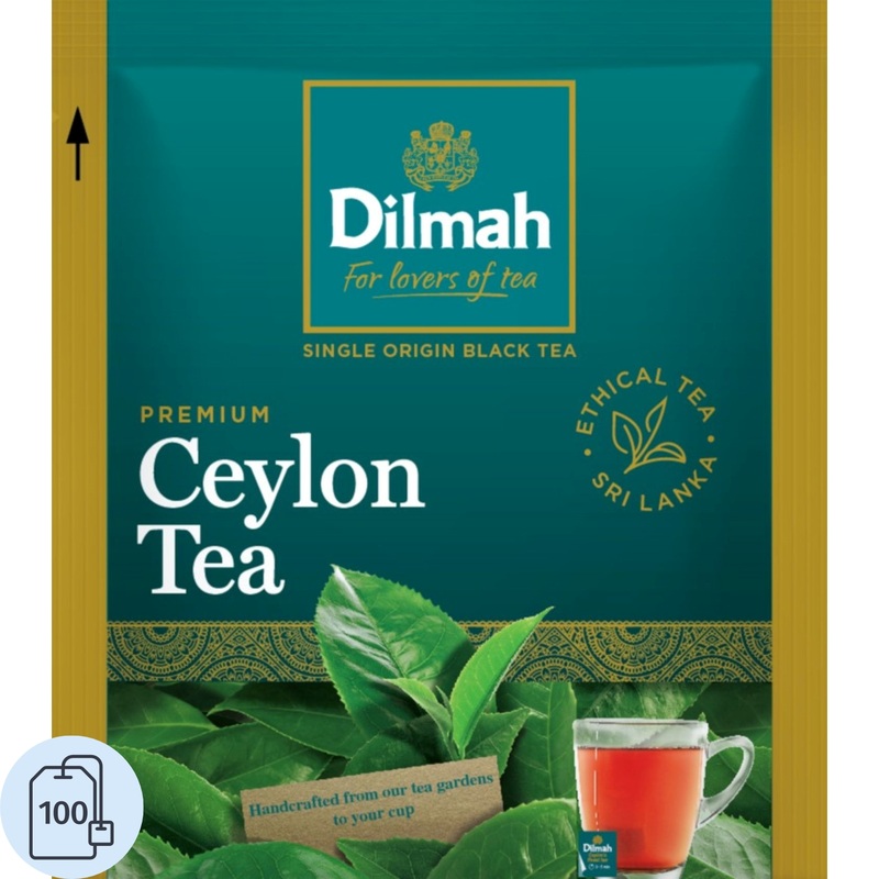 Изображение товара Чёрный чай Dilmah Premium Ceylon Tea 100 пакетиков, натуральный чай