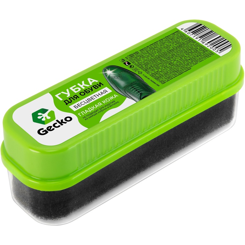 Изображение товара Губка для обуви Gecko бесцветная для искусственной и натуральной кожи