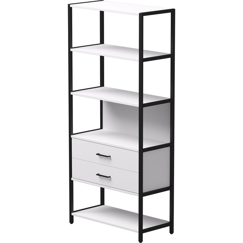 Изображение товара Стеллаж для документов EVO 254ST5W39005 белый/чёрный 830х385х1840 мм