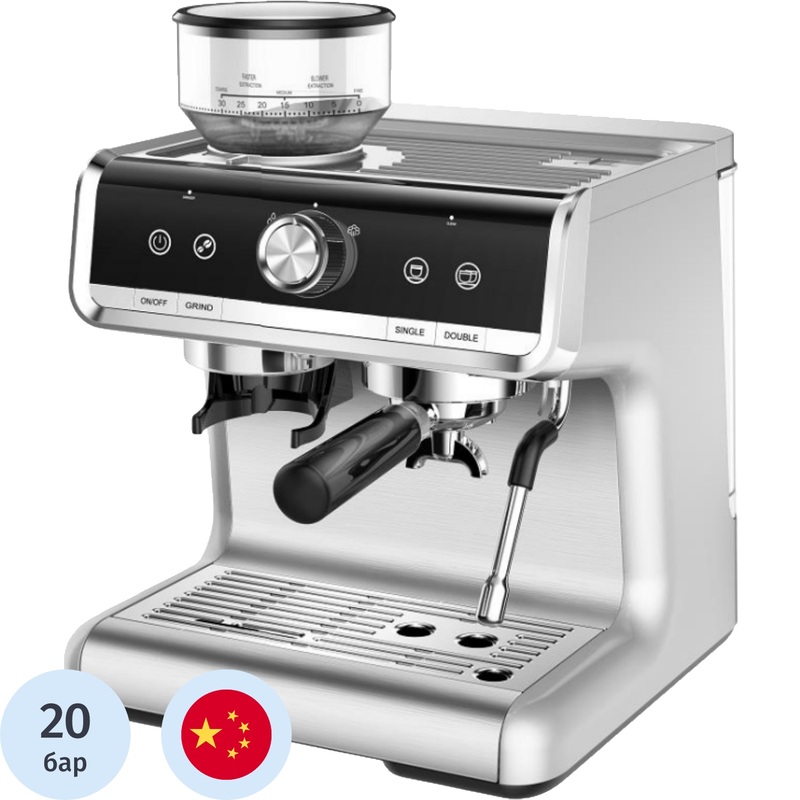 Изображение товара Кофемашина Viatto VA-CMG888 с кофемолкой и капучинатором