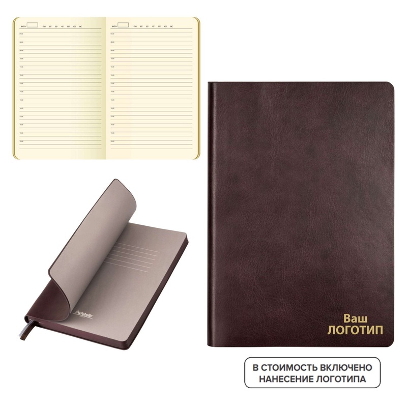 Изображение товара Недатированный ежедневник Portobello Voyage из искусственной кожи А5 с тиснением и ляссе