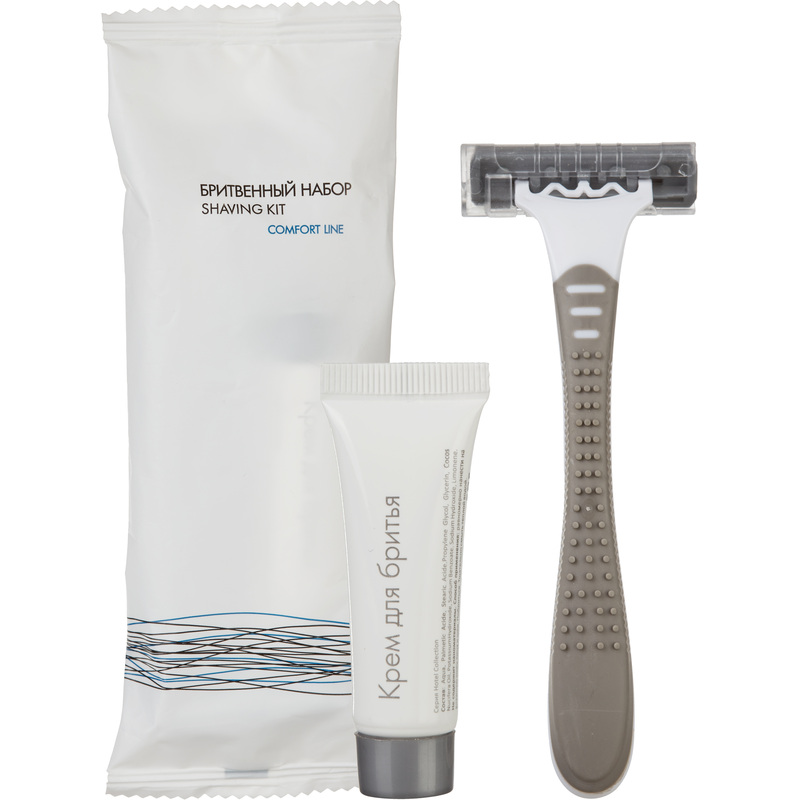 Изображение товара Набор бритвенный Comfort Line флоупак 200 штук с кремом для бритья Россия