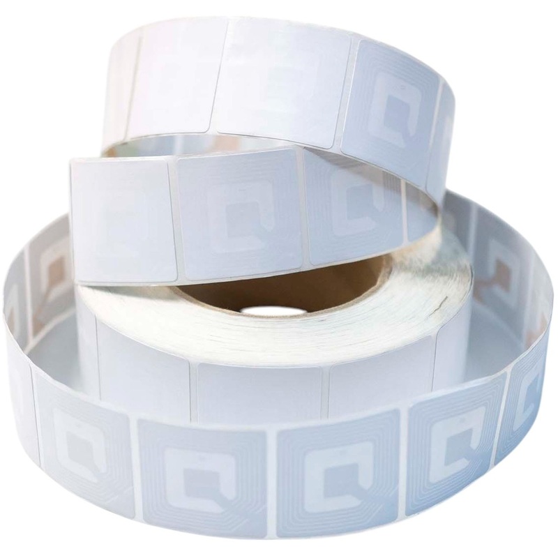 Изображение товара Этикетки деактивируемые белые 40х40 мм (1000 штук в рулоне)