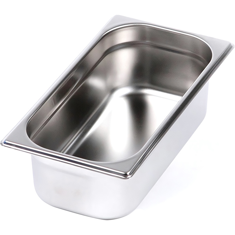 Изображение товара Гастроемкость Luxstahl GN 1/3 32.7x17.6x10 см 4 л из нержавеющей стали для профессиональной кухни