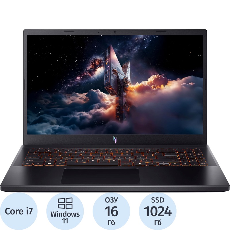 Изображение товара Игровой ноутбук Acer Aspire Nitro ANV15-52-74Y5 15.6 черный Intel Core i7