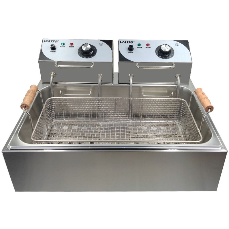 Изображение товара Электрическая чебуречница Viatto VA-MF25 21л для обжарки пиццы и пирожков
