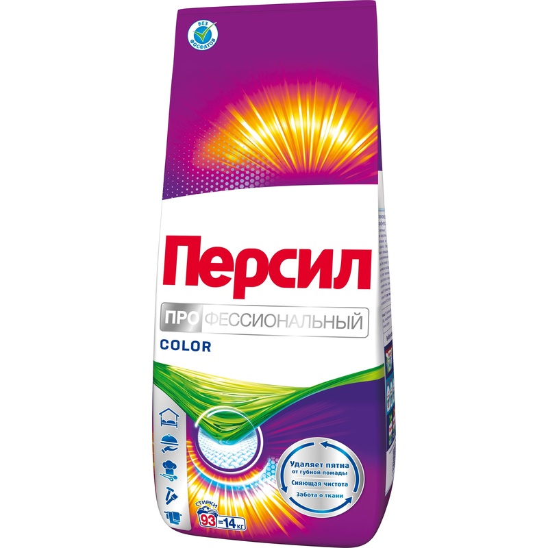 Изображение товара Порошок стиральный автомат Персил Professional Color 14 кг для белого и цветного белья