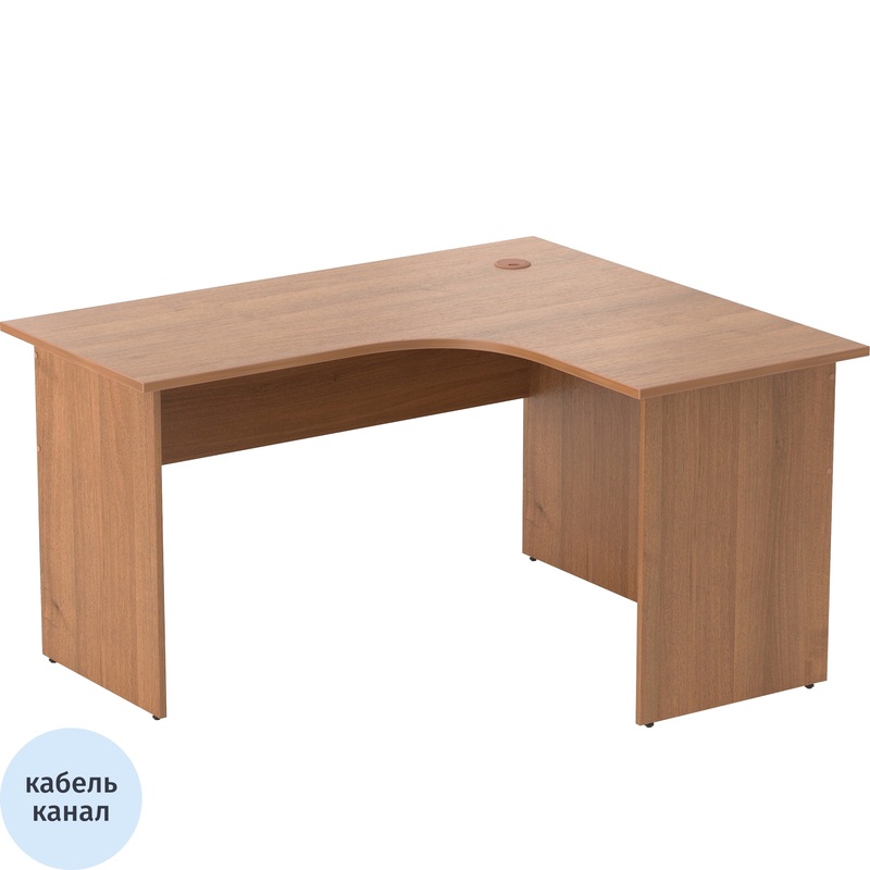 Изображение товара Эргономичный правый офисный стол Easy to lead Easy One LT 22/16 орех