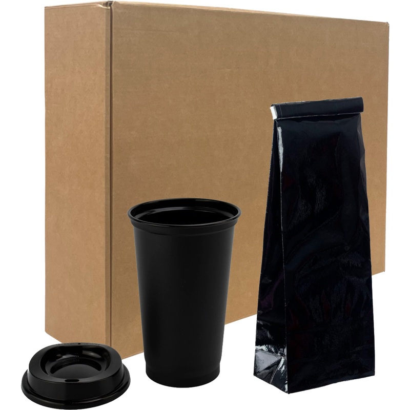 Изображение товара Подарочный набор Релакс с чаем и стаканом Color Cap Black