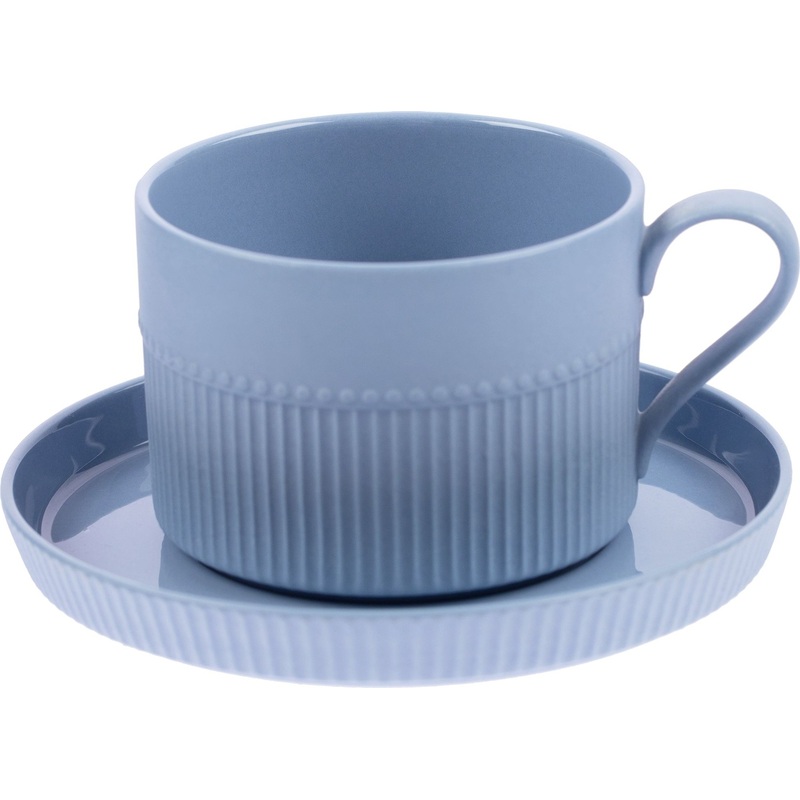 Изображение товара Чайная пара Altavolo Pastello Moderno 250 мл голубая фарфор микроволновка посудомоечная