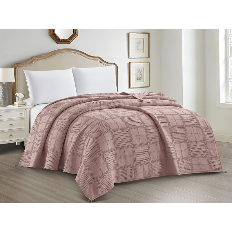 Изображение товара Покрывало Cleo Terry хлопок 220x240 см розовое