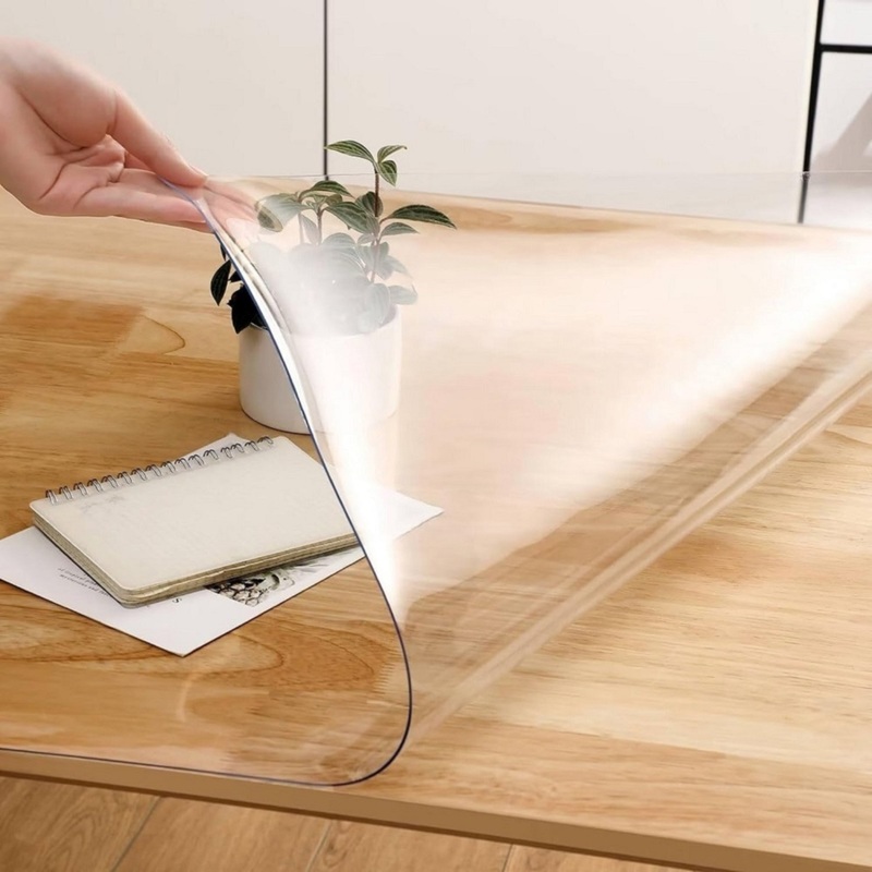 Изображение товара Скатерть жидкое (гибкое) стекло на стол Dekorelle 60х80х0,08 см прозрачная