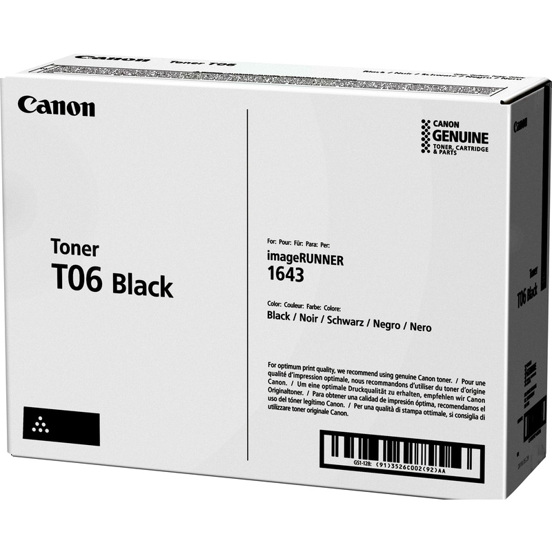Изображение товара Лазерный картридж Canon T06 3526C002 черный оригинальный 5900 страниц