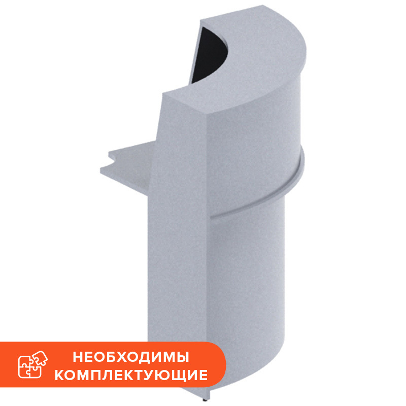 Изображение товара Модуль угловой Агат серый, ширина 900 мм, высота 1200 мм