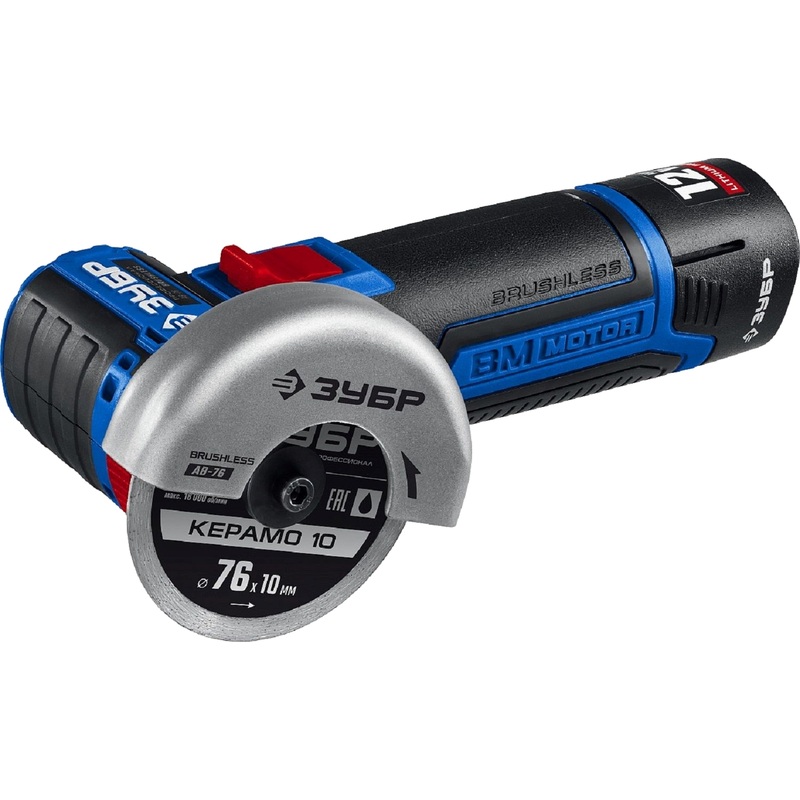 Изображение товара Аккумуляторная угловая шлифмашина ЗУБР AB-76-22 12 В 76 ммещё