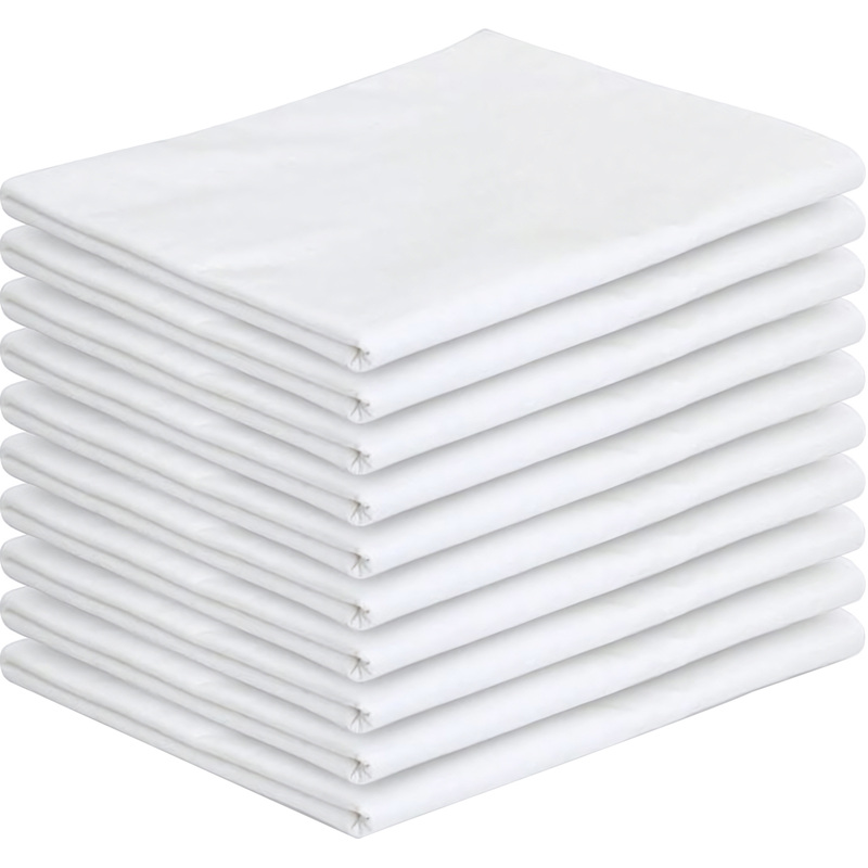 Изображение товара Простыня 200х215 см поплин 115 г/кв.м белая упаковка 10 штук