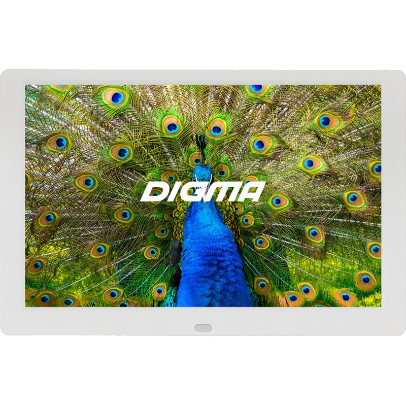 Изображение товара Цифровая фоторамка Digma 10.1 дюйма белая с поддержкой карт памяти и динамиком