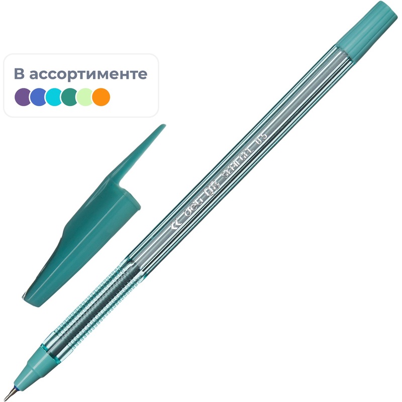 Изображение товара Ручка шариковая неавтоматическая Deli Think синяя (толщина линии 0.5 мм, EQ8-C)