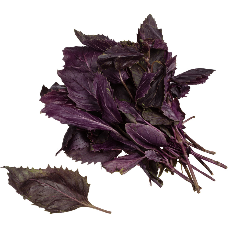 Изображение товара Свежий фиолетовый базилик 100 г натуральная зелень для блюд