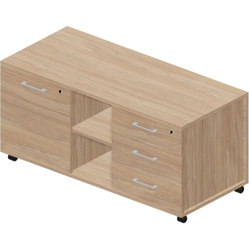 Изображение товара Тумба подкатная Mahia OMU1253BD (дуб светлый, 1200х530х570 мм, 3 ящика)