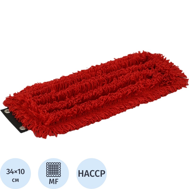 Изображение товара Насадка МОП для швабры-флаундера микрофибра 34x10 см красная