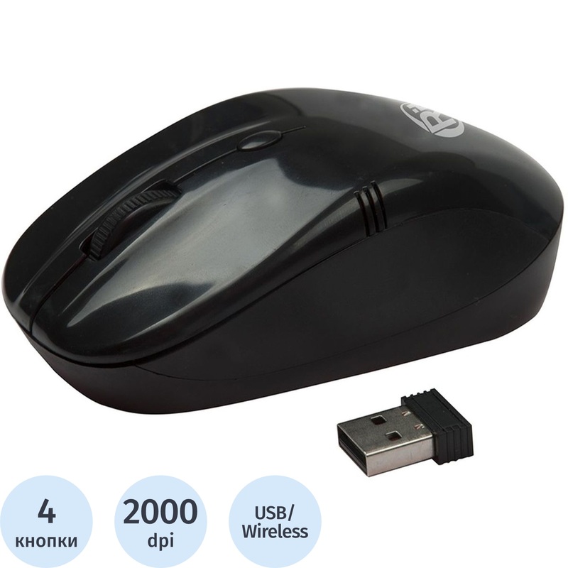 Изображение товара Мышь беспроводная Ritmix RMW-111 черная (15118174)