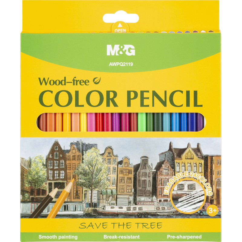 Изображение товара Карандаши цветные M&G 24 карандаша 24 цвета шестигранные