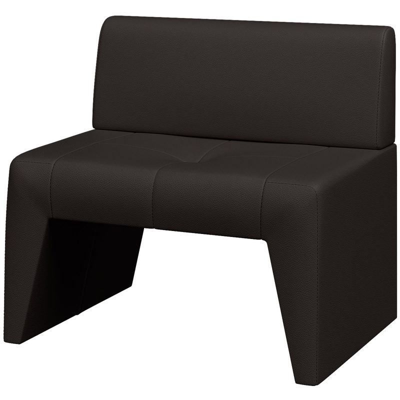 Изображение товара Модуль диван прямой одноместный Kit темно-коричневый из искусственной кожи