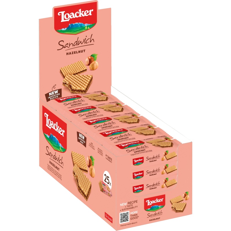 Изображение товара Вафли Loacker с лесным орехом 25 г 25 штук в упаковке