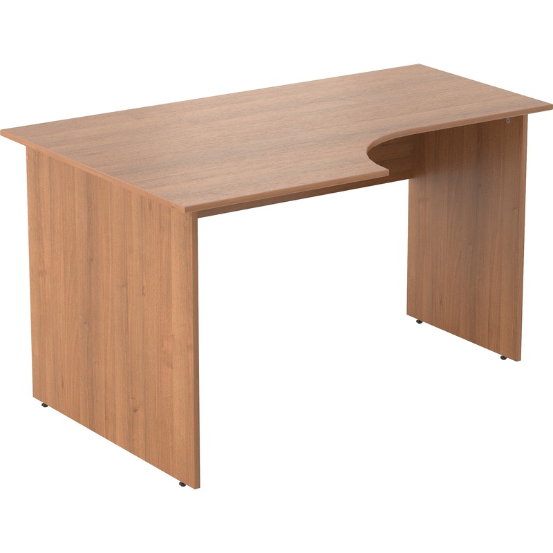 Изображение товара Эргономичный офисный стол левый из ЛДСП с регулируемыми опорами 1350х880х740 мм