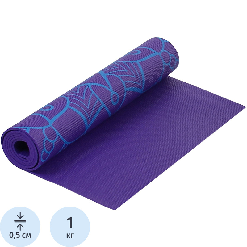 Изображение товара Коврик для фитнеса и йоги Larsen PVC 180x60x0.5 см фиолетовый