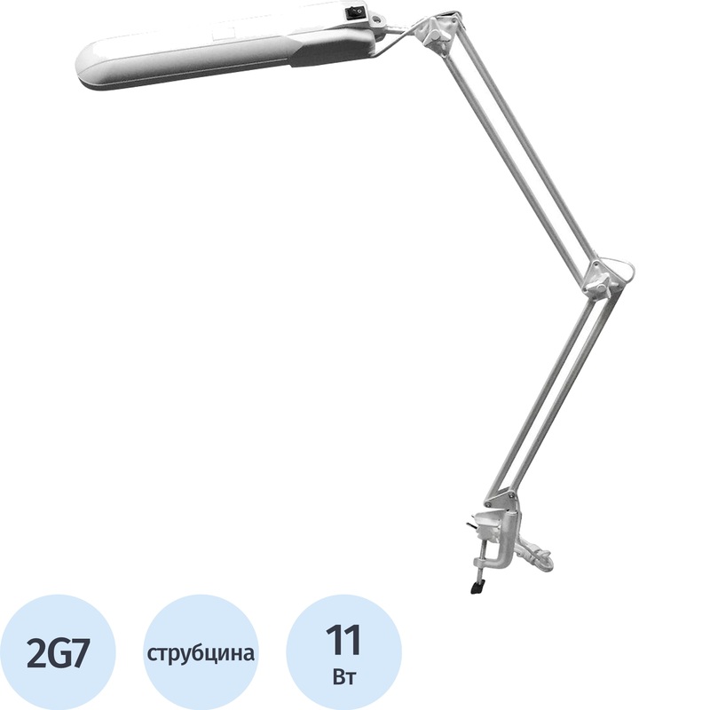 Изображение товара Настольный светильник Трансвит Дельта белый с регулируемым наклоном