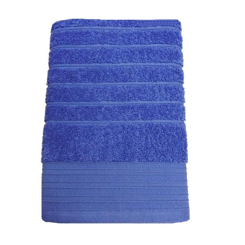 Изображение товара Полотенце махровое Страйп 50х90 см 500 г/кв.м синее - для удобства и комфорта