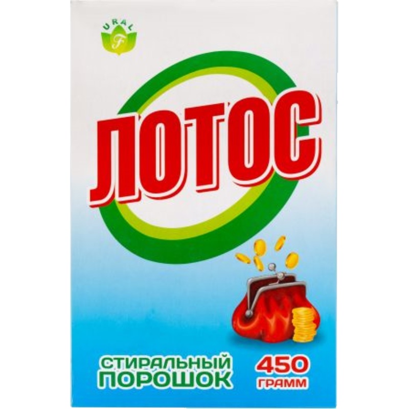 Изображение товара Порошок стиральный автомат Лотос Эконом 0.45 кг для белого и цветного белья