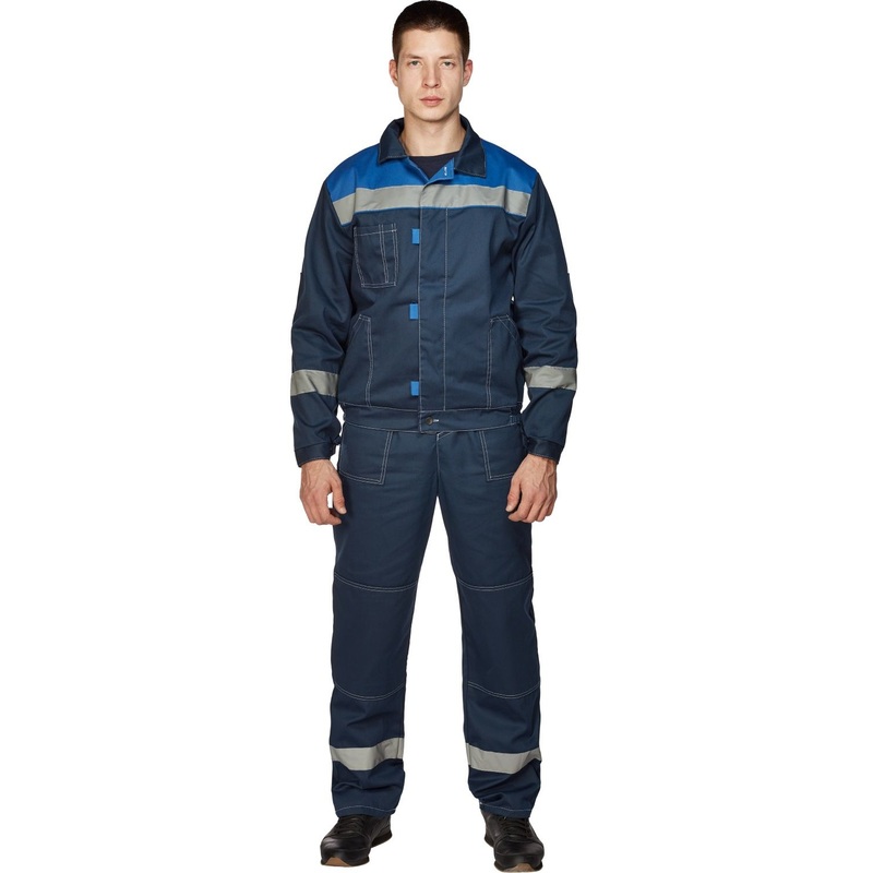 Изображение товара Костюм рабочий летний мужской л20-КБР с СОП синий/васильковый