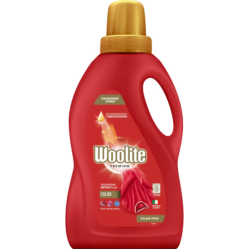 Изображение товара Гель для стирки Woolite Premium Color 0.9 л для белого и цветного белья