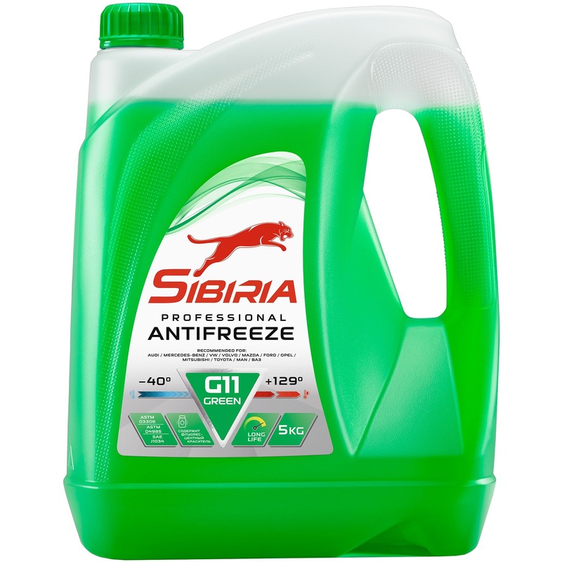 Изображение товара Антифриз Sibiria зелёный 5 кг (800216)