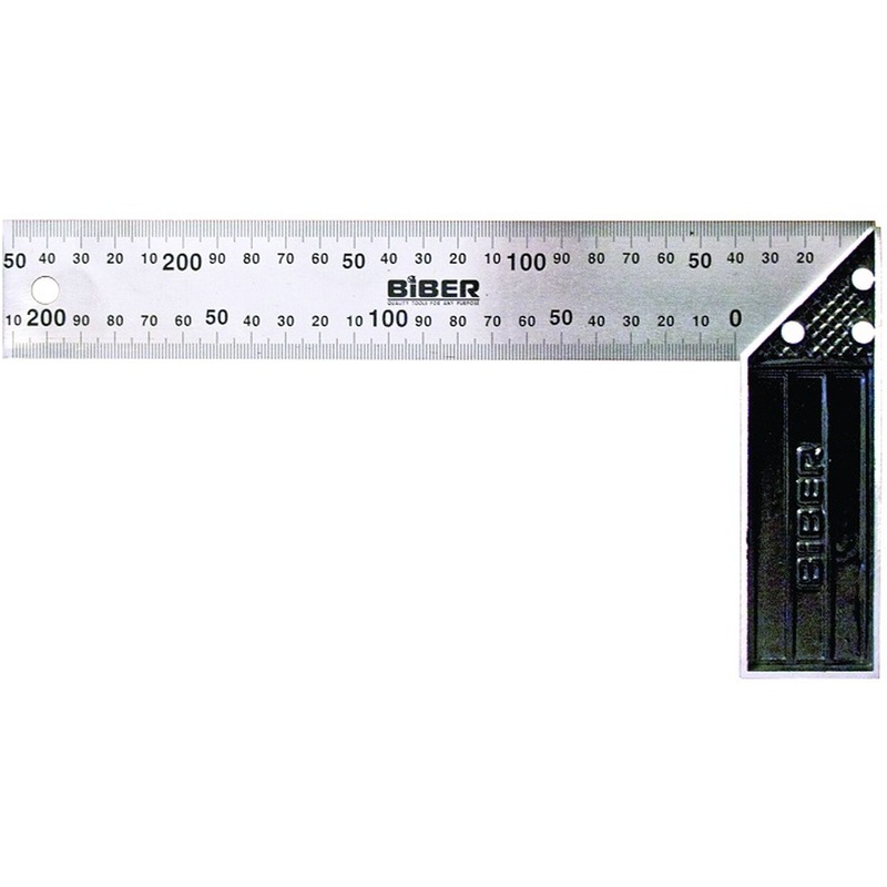 Изображение товара Столярный угольник Бибер 40635 Профи 350 мм для точных измерений