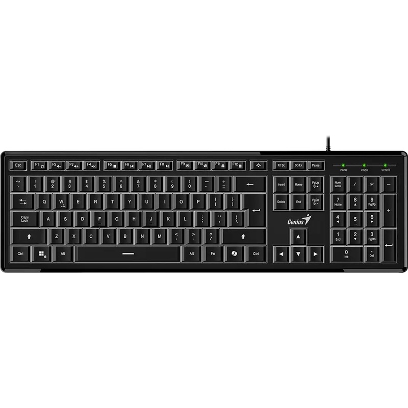 Изображение товара Проводная клавиатура Genius SlimStar 820 с подсветкой и USB интерфейсом