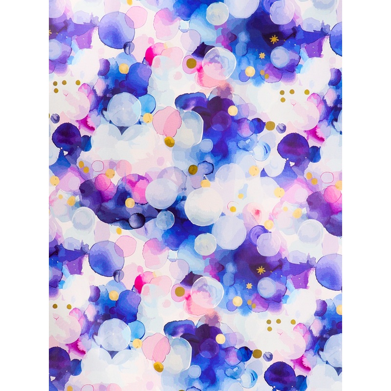Изображение товара Бумага упаковочная Miland Акварельные пузырьки мелованная разноцветная 70 г/кв.м (10 листов в рулоне, 70x100 см)