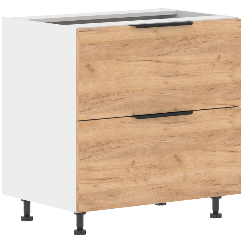 Изображение товара Шкаф напольный с ящиками Corsica (дуб бофорд/белый, 800х560х820 мм)