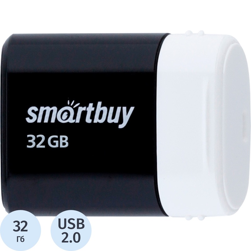 Изображение товара Флешка USB 2.0 32ГБ SmartBuy Lara SB32GBLARA-K компактная и надежная