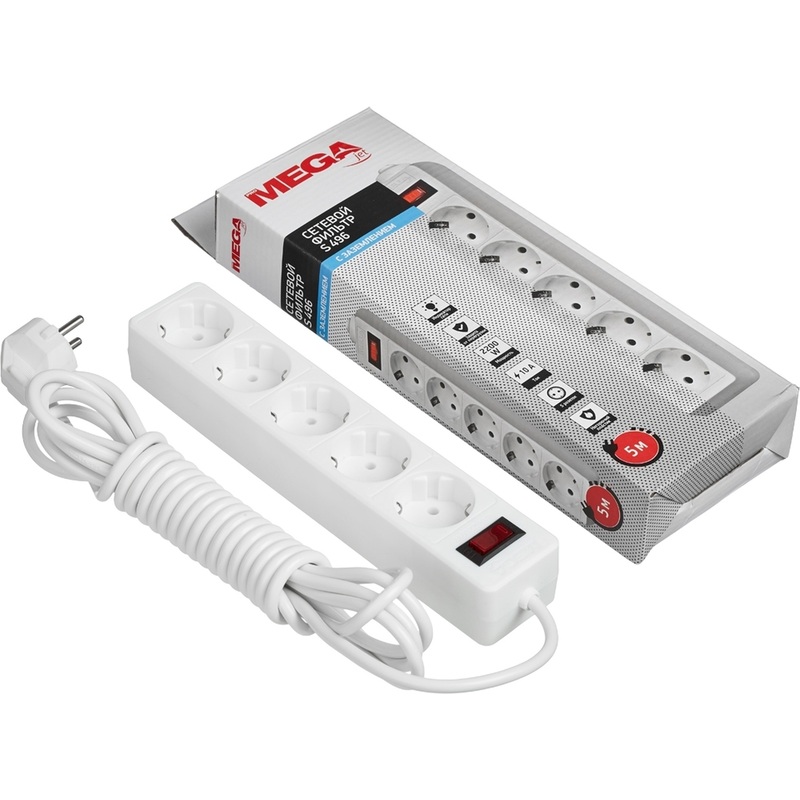 Изображение товара Сетевой фильтр ProMega jet на 5 розеток 5 метров