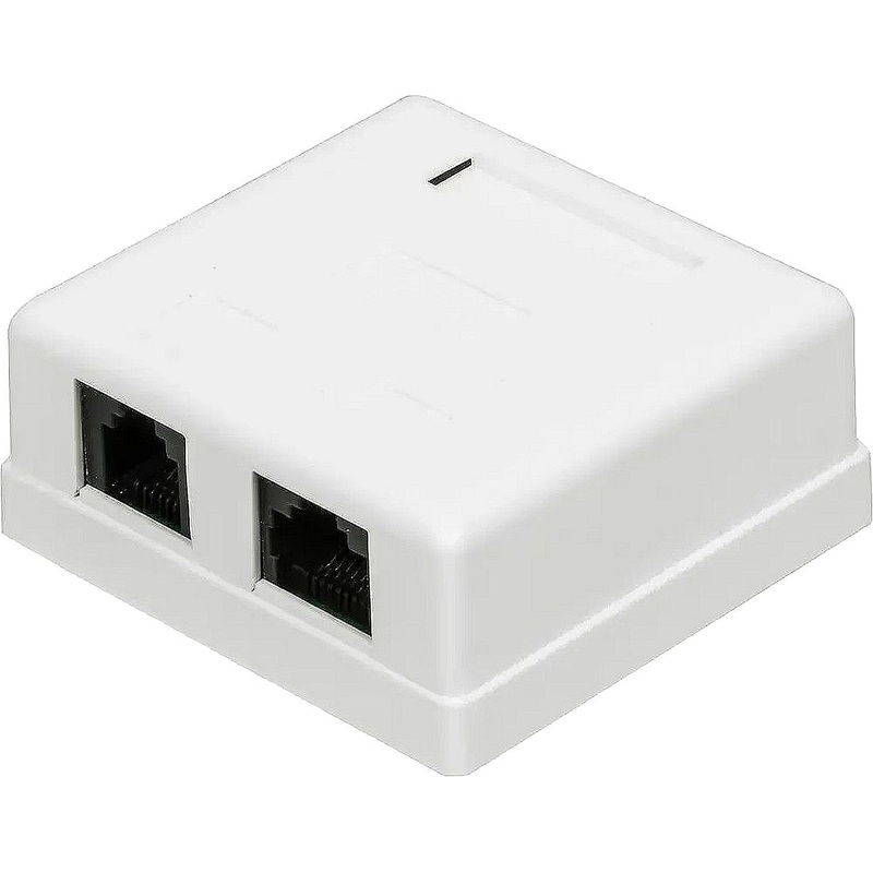 Изображение товара Розетка TWT-SM2-4512-WH RJ-45/RJ-12 белая категория 5e экранированная